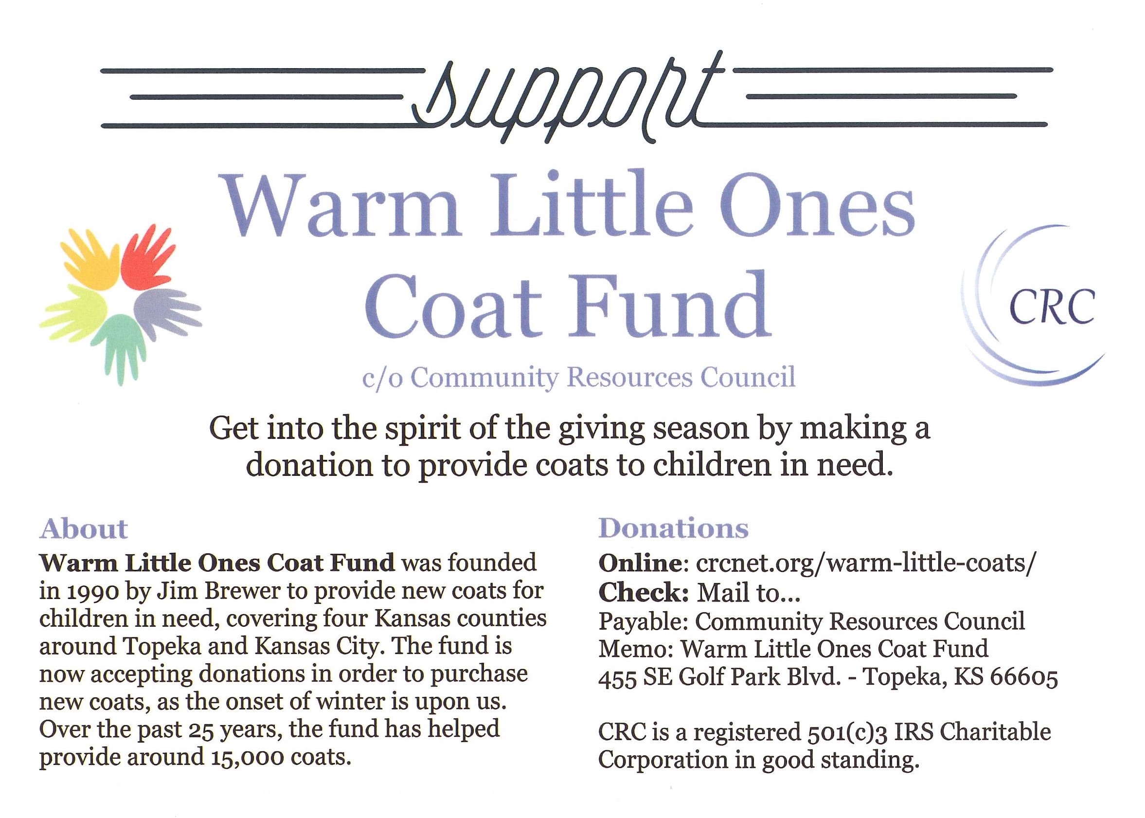 Warm Little Ones Coat Fund